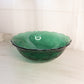 Large Princess House Emerald Green Glass Fantastic Floral Bowl