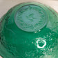 Large Princess House Emerald Green Glass Fantastic Floral Bowl