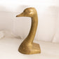 Large Heavy Brass Goose Bird Door Stopper