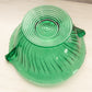 Large Jeannette Glass Swirl Ultramarine Green Glass Footed Bowl