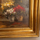 Large Rectangular Door with Red Flowers Painting