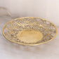 Large Shallow Brass Bowl with Cut Out Designs