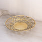 Large Shallow Brass Bowl with Cut Out Designs