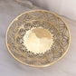 Large Shallow Brass Bowl with Cut Out Designs