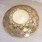 Large Shallow Brass Bowl with Cut Out Designs