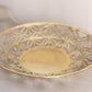 Large Shallow Brass Bowl with Cut Out Designs