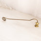 Long Brass Floral Candle Snuffer