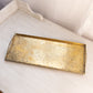 Long Rectangular Brass Tray with Floral Designs