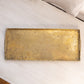 Long Rectangular Brass Tray with Floral Designs