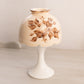 Medium Almond Glass Fairy Lamp Candle Holder with Hand Painted Floral Designs