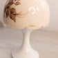 Medium Almond Glass Fairy Lamp Candle Holder with Hand Painted Floral Designs