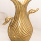 Medium Asymmetrical Brass Double Swan Vase