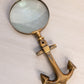 Medium Brass Anchor Magnifying Glass