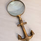 Medium Brass Anchor Magnifying Glass