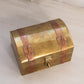 Medium Brass and Copper Hinged Lid Chest