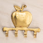 Medium Brass Apple Wall Hook with 4 Hooks