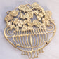 Medium Brass Basket of Fruit Trivet