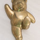 Medium Brass Bear with Leg Up Figurine