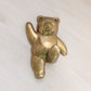 Medium Brass Bear with Leg Up Figurine