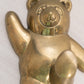 Medium Brass Bear with Leg Up Figurine