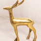 Medium Brass Buck Deer Figurine with Head Up