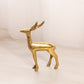 Medium Brass Buck Deer Figurine with Head Up