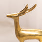 Medium Brass Buck Deer Figurine with Head Up