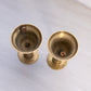 Small Brass Candleholder Bell with Fancy Etched Designs (Set of 2)