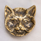 Medium Brass Cat Face Dish