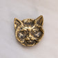 Medium Brass Cat Face Dish