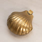 Medium Brass Clam Shell Hinged Lidded Dish