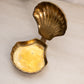 Medium Brass Clam Shell Hinged Lidded Dish