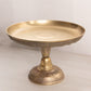 Medium Brass Compote with Floral Designs