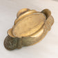 Medium Brass Curved Oval Planter with Floral Designs