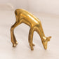 Medium Brass Deer with Head Down Figurine