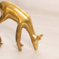 Medium Brass Deer with Head Down Figurine