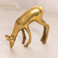 Medium Brass Deer with Head Down Figurine