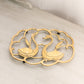 Medium Brass Double Swan Trivet