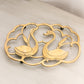 Medium Brass Double Swan Trivet