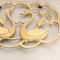 Medium Brass Double Swan Trivet