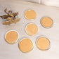 Medium Brass Duck Caddy with 6 Gold Tone Metal and Cork Coasters