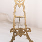 Medium Brass Easel with Ornate Designs and Pointed Top