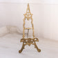 Medium Brass Easel with Ornate Designs and Pointed Top