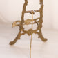 Medium Brass Easel with Ornate Designs and Pointed Top