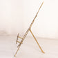 Medium Brass Easel with Ornate Designs and Pointed Top