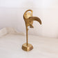 Medium Brass Flamingo Figurine with Head Bent