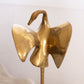 Medium Brass Flamingo Figurine with Head Bent