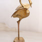 Medium Brass Flamingo Figurine with Head Straight