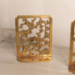 Medium Brass Floral Cherry Blossom Bookends