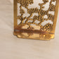 Medium Brass Floral Cherry Blossom Bookends